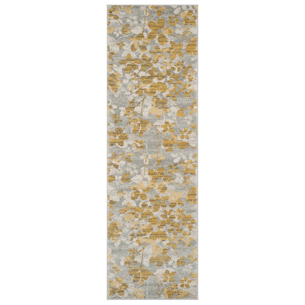 Safavieh Evoke EVK236P-27 2&#39;2&quot; x 7&#39; Grey/Gold Runner, , large
