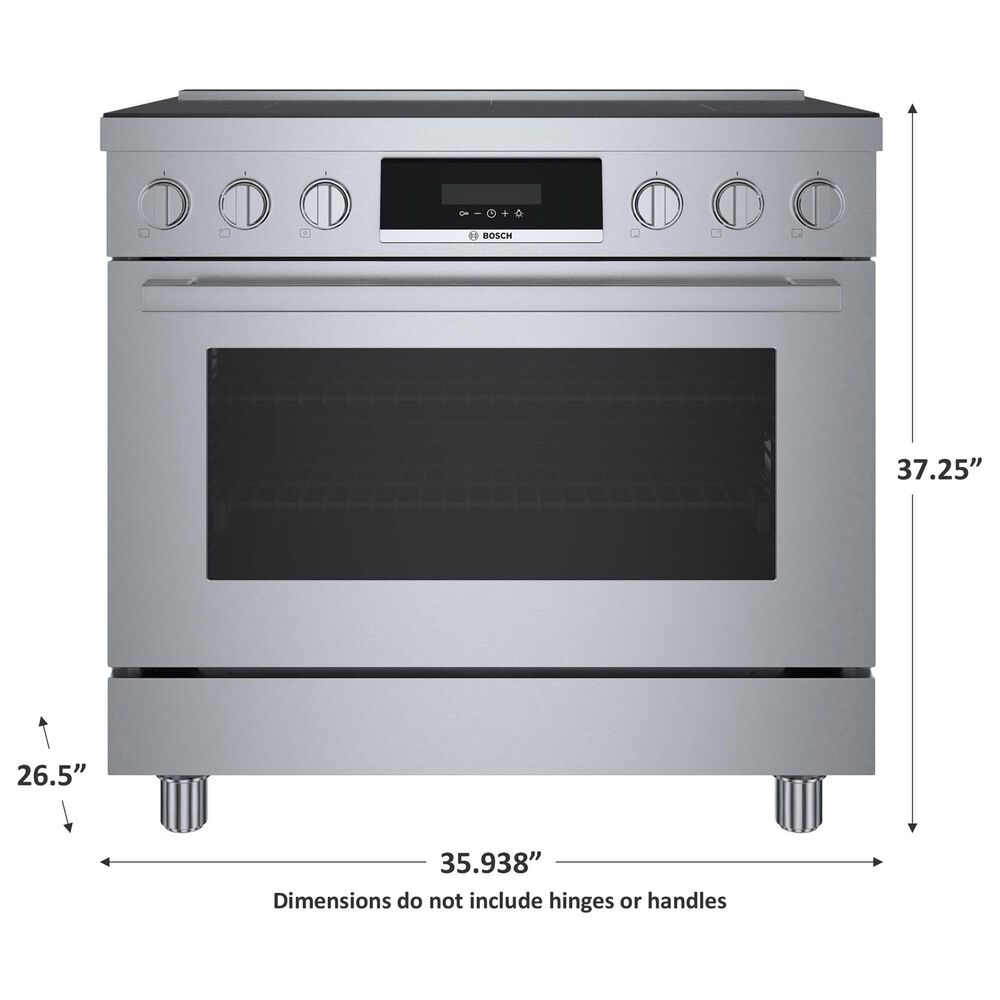 Bosch 800 Series 36&quot; Freestanding Electric Induction Style Range in Stainless Steel, , large