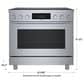 Bosch 800 Series 36" Freestanding Electric Induction Style Range in Stainless Steel, , large