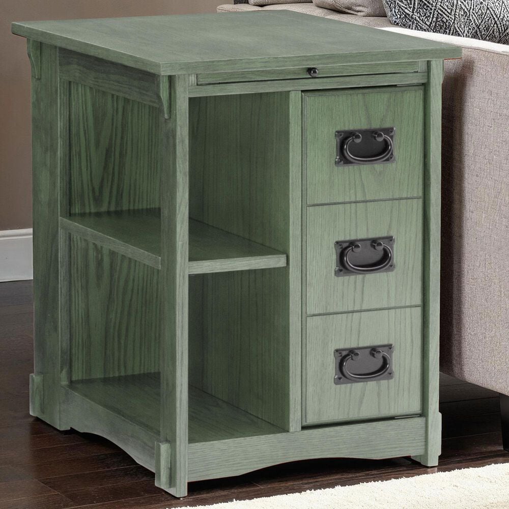 Linon Home Decor Parnell Side Table in Teal, , large