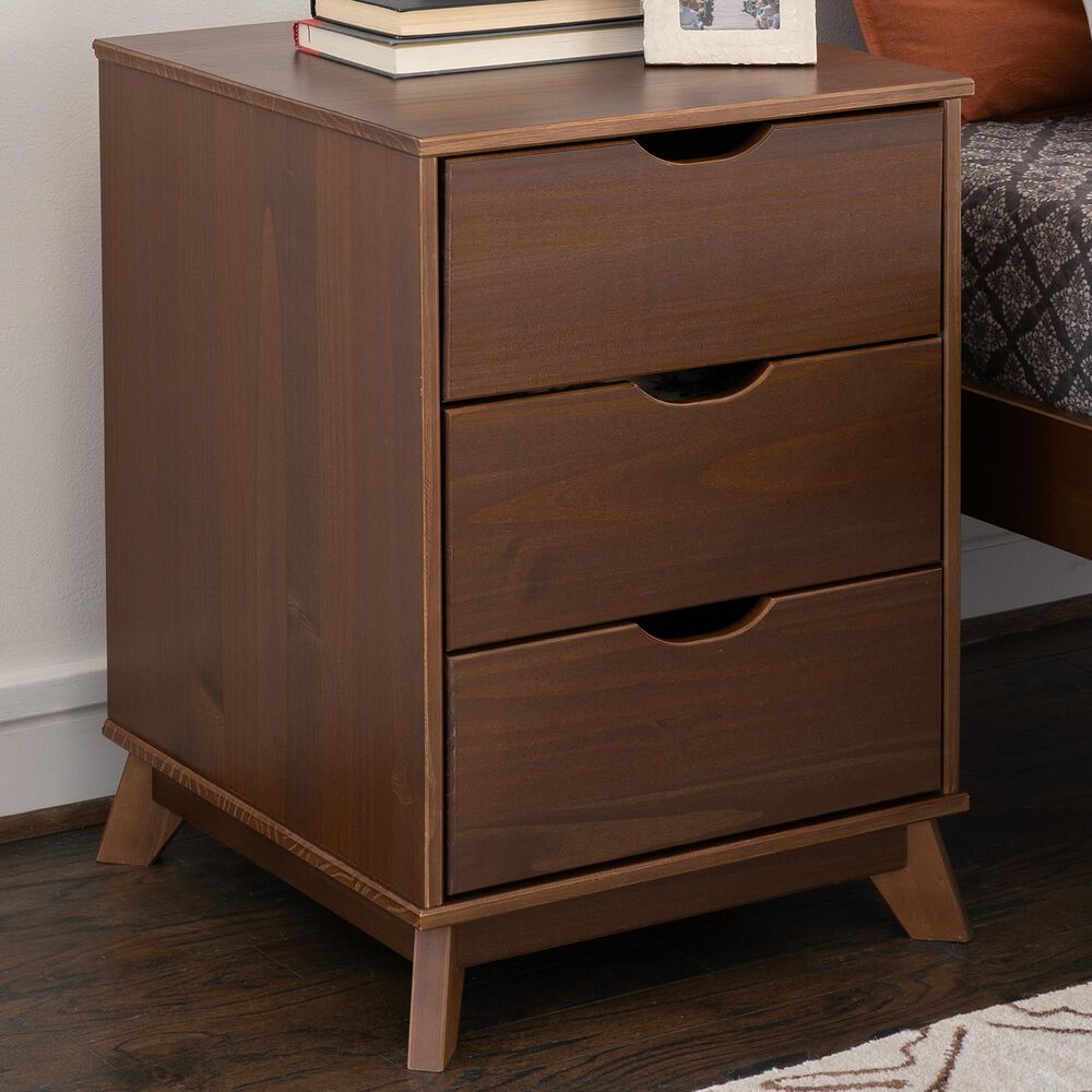 Linon Home Decor Polly 3-Drawer Nightstand in Walnut, , large