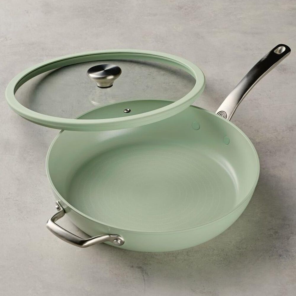 Circulon 12" Ceramic Nonstick Frying Pan with Lid in Sage, , large