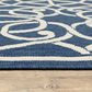 Oriental Weavers Meridian 2205B 2"3" x 7"6" Navy Runner, , large