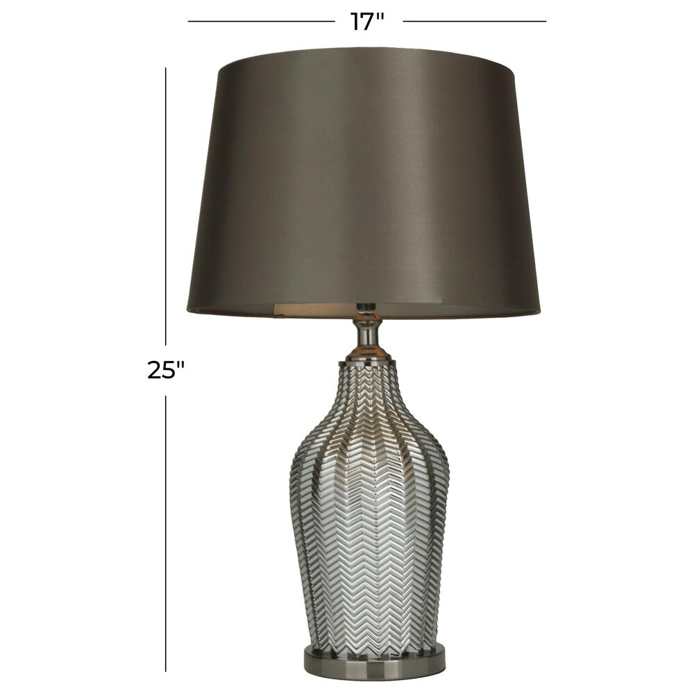 Maple and Jade Table Lamp in Black and Silver, , large