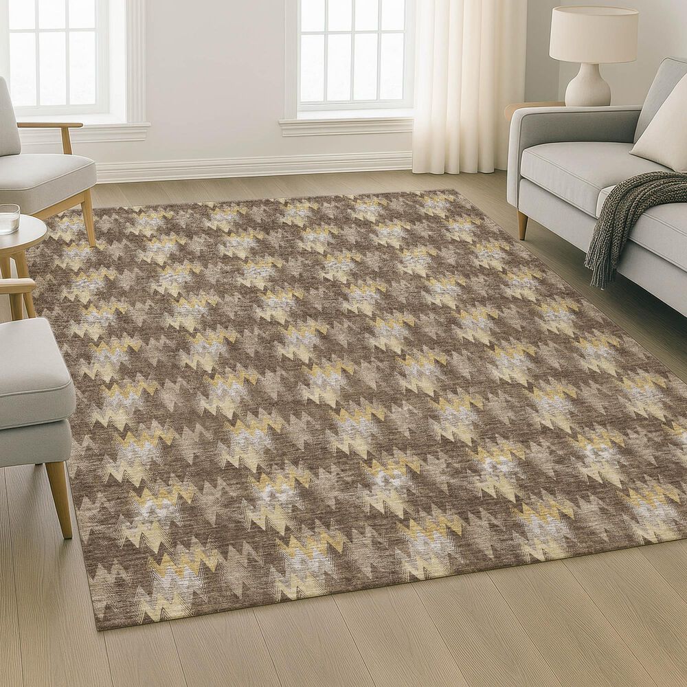 Dalyn Rug Company Soft Essentials Chevron Chocolate 10' x 14' Area Rug, , large