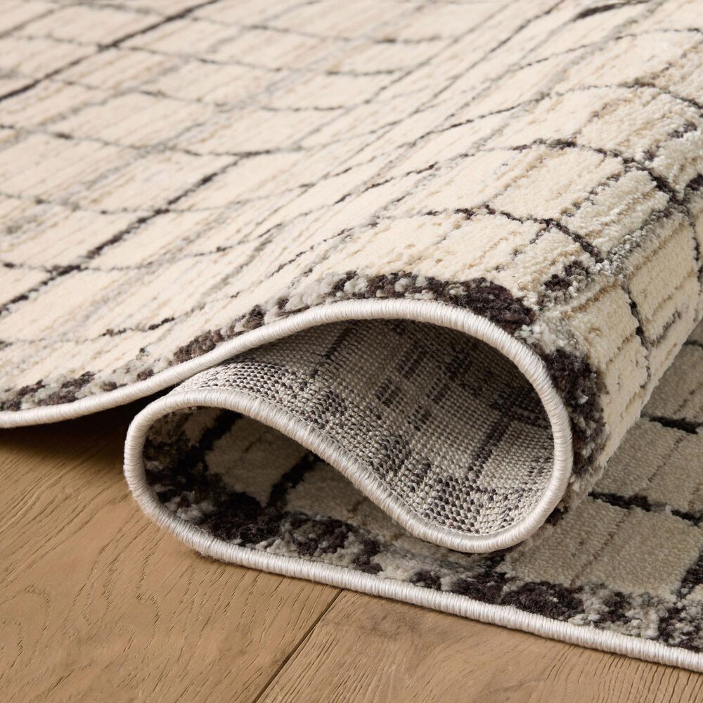 Loloi Bleecker Ivory and Charcoal 9&#39;2&quot; x 13&#39; Area Rug, , large