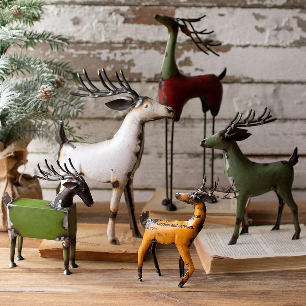 Kalalou Metal Deer in Multicolor &#40;Set of 5&#41;, , large