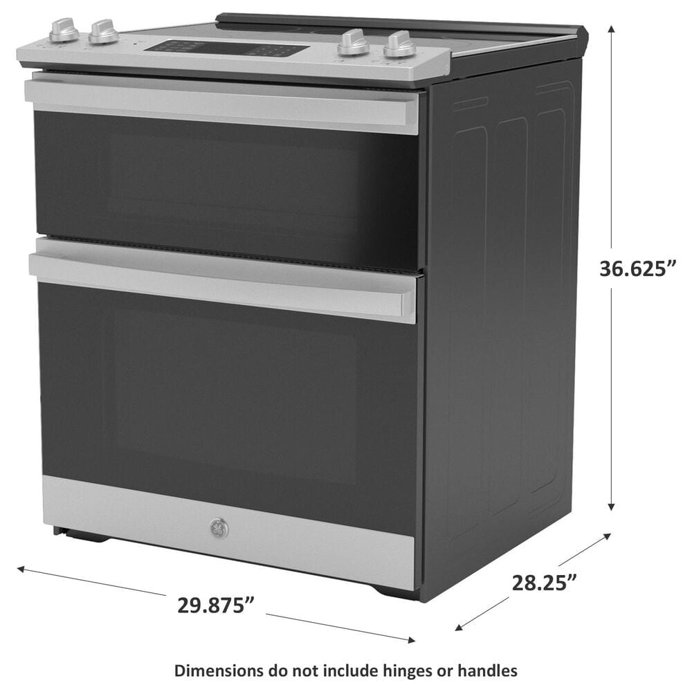 GE Appliances 30&quot; Slide-In Electric Double Oven Range with Convection in Stainless Steel, , large