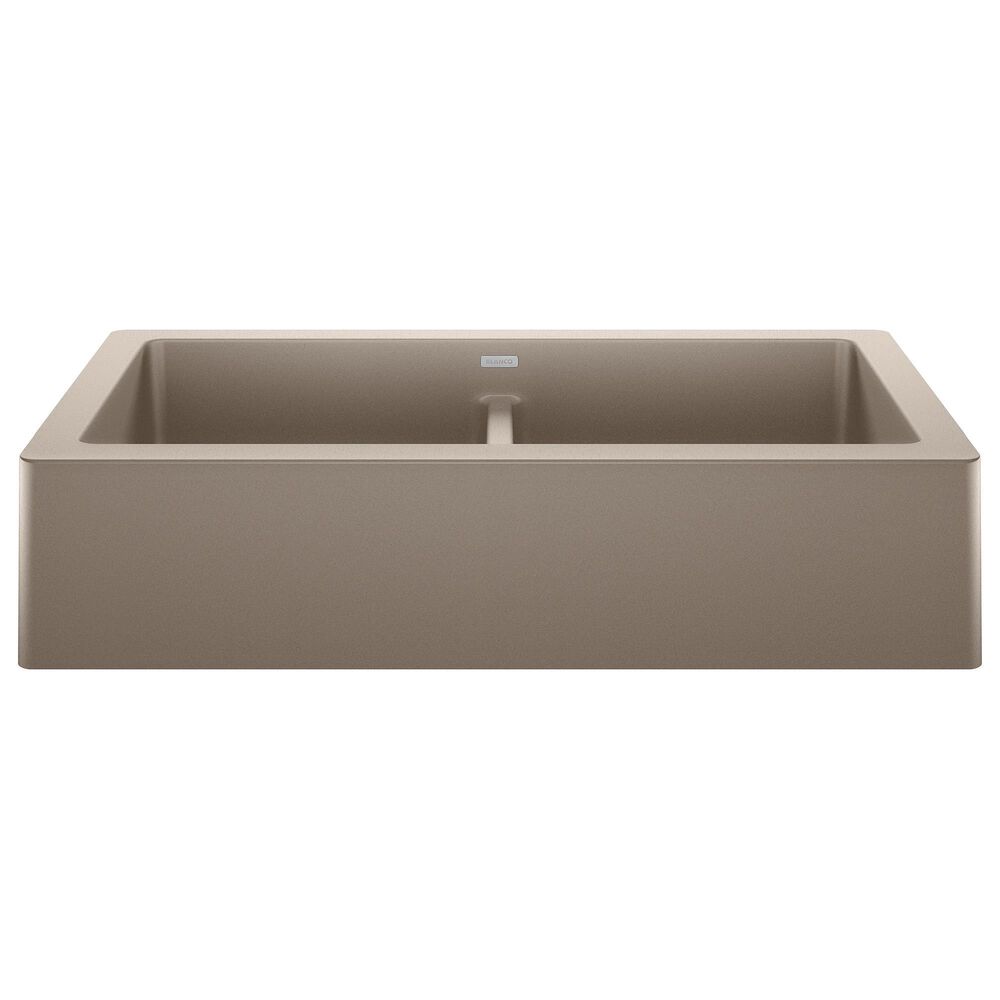 Blanco Vintera 33&quot; Equal Double Apron Farmhouse Sink in Truffle, , large