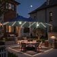 HOMLUX 15" Double-Sided Outdoor Market Umbrella with Sandbag Base and RGB LED Lights in Royal Blue, , large