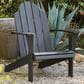 Linon Home Decor Adirondack Patio Chair in Black, , large