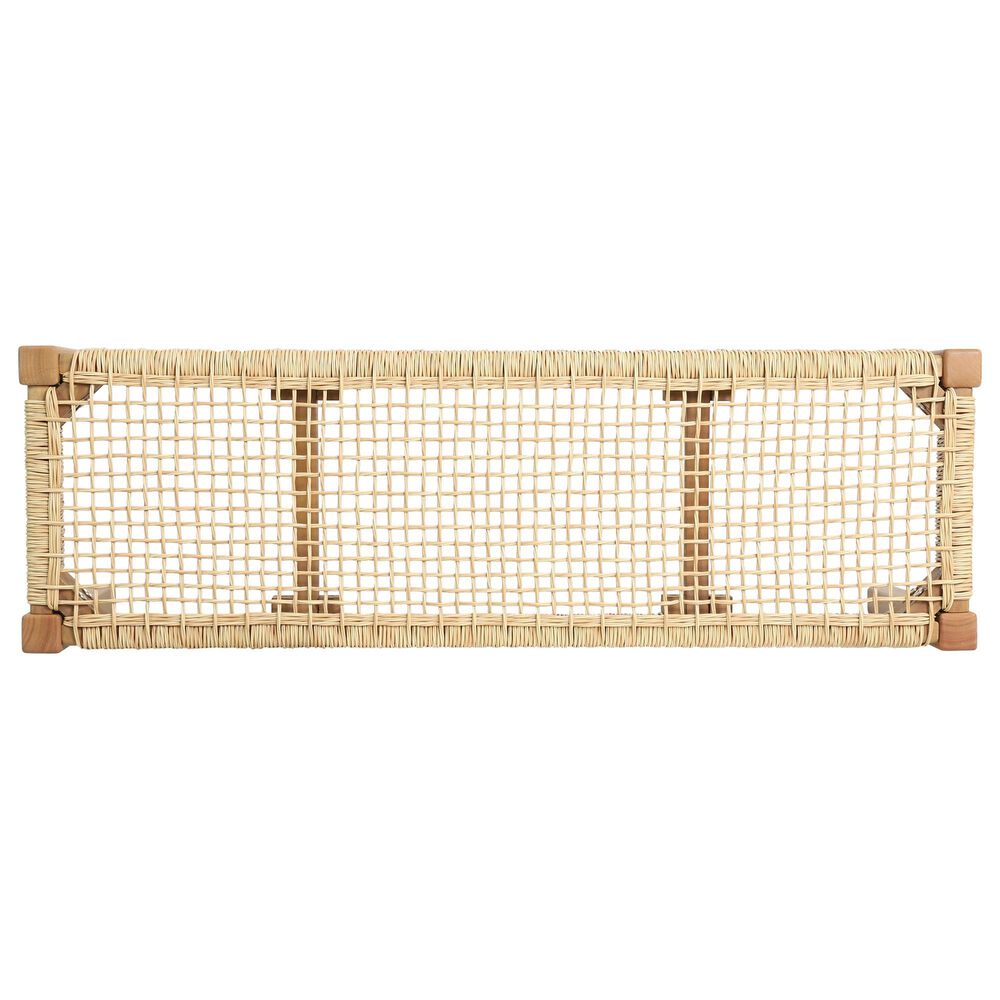 Hearth and Haven Angie Outdoor Bench in Teak and Light Brown, , large