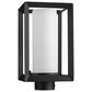 Golden Lighting Smyth 1-Light Outdoor Post Mount with Opal Glass Shade in Natural Black, , large