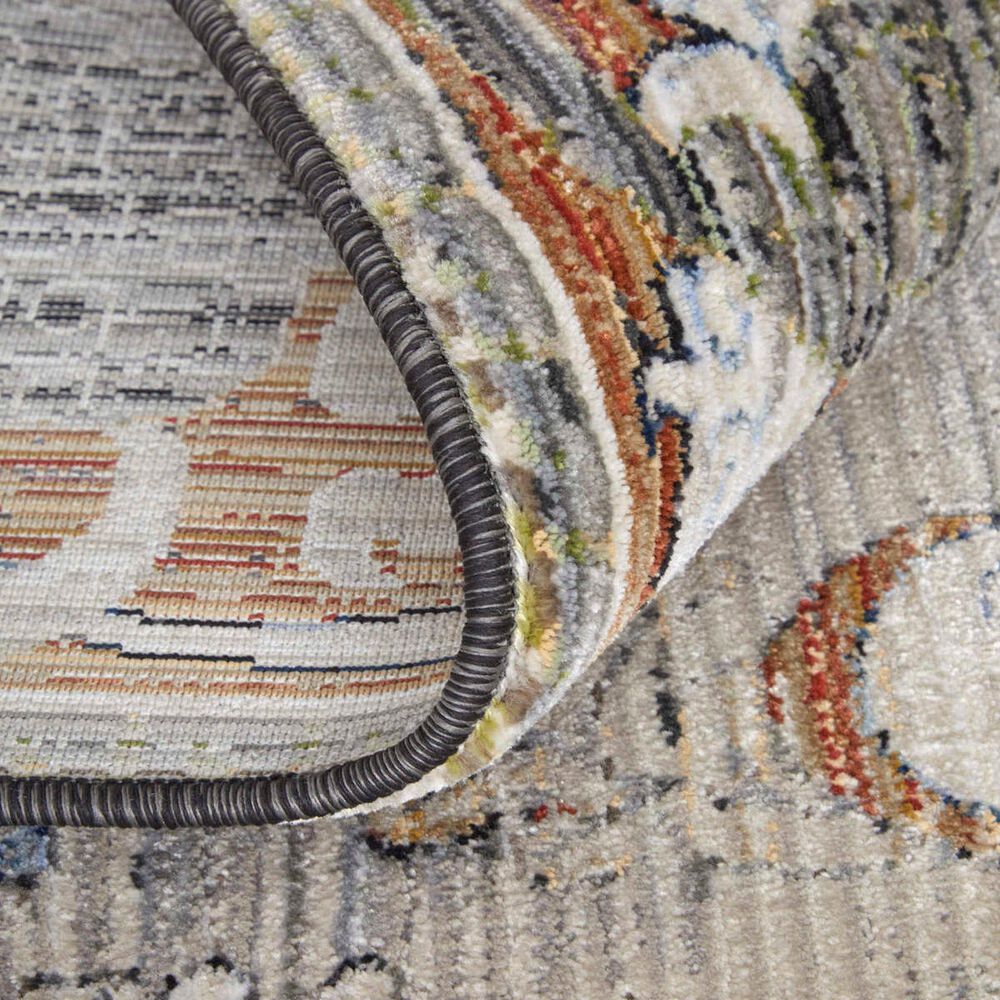 Feizy Melrose 5&#39; x 7&#39;6&quot; Gray and Rust Area Rug, , large