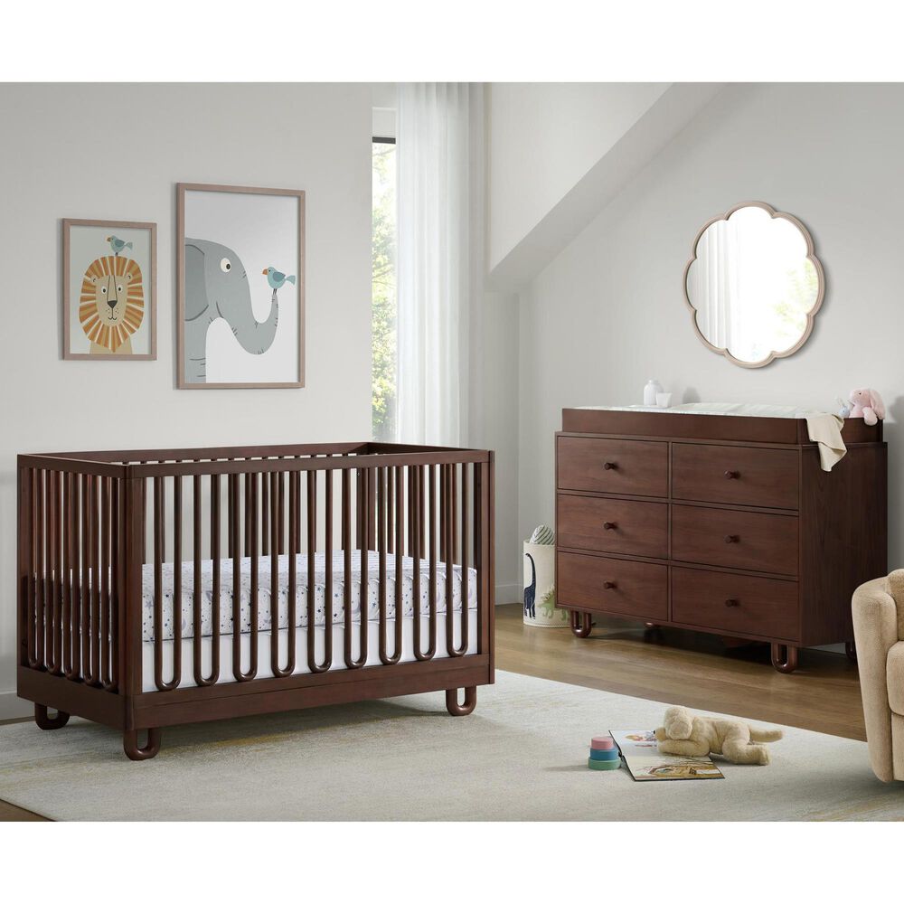 Oxford Baby Meridian 2-Piece Nursery Set with 3-in-1 Convertible Crib and Dresser in Cognac, , large