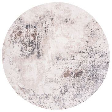 Safavieh Aston ASN708 5"3" Round Ivory and Grey Area Rug, , large