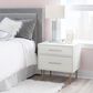 Linon Home Decor Gloria 2-Drawer Nightstand in White and Gold, , large