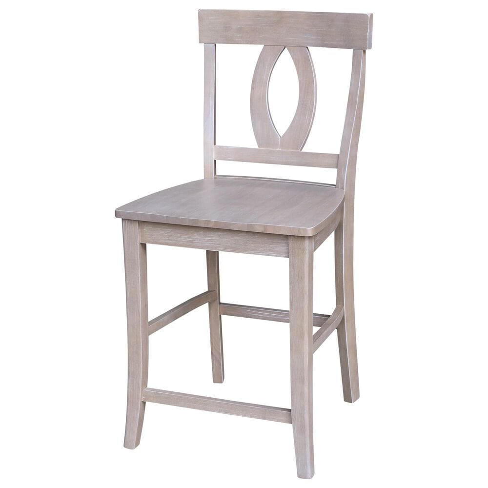 International Concepts Cosmo 24" Counter Stool in Washed Gray Taupe, , large