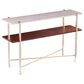 Southern Enterprises Ardmillan Storage Console Table in Brass, Tobacco, and White, , large