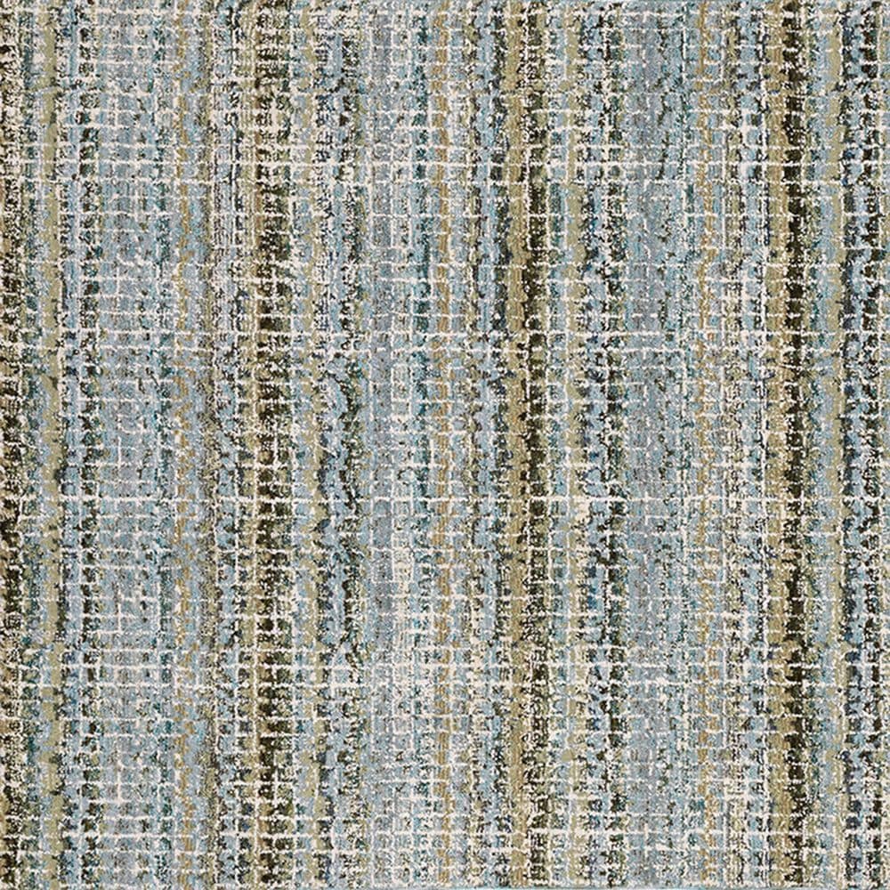 Oriental Weavers Atlas Stripe 747B0 8&#39;6&quot; x 22&#39;7&quot; Blue Runner, , large