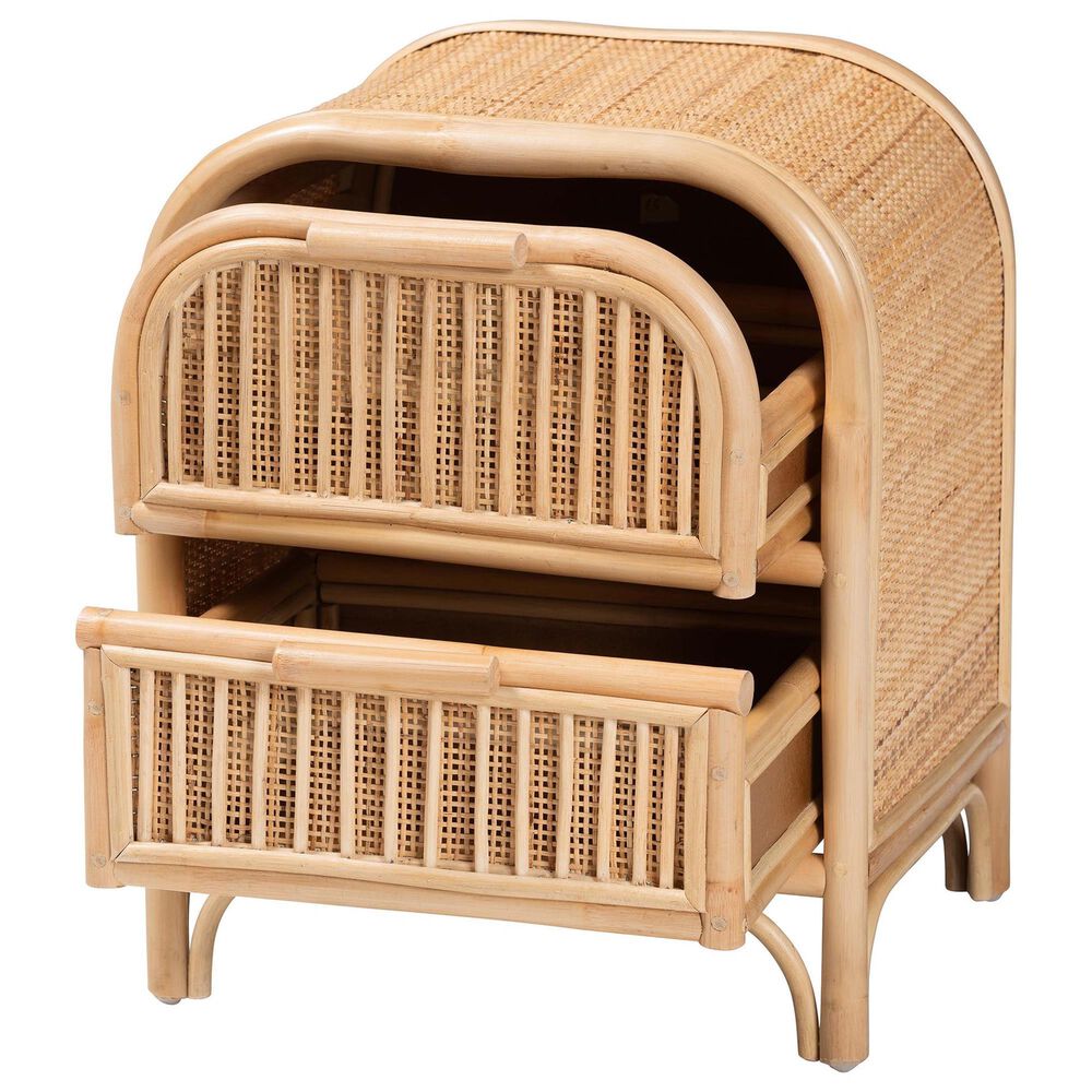 Baxton Studio Adrika 2-Drawer Nightstand in Natural, , large