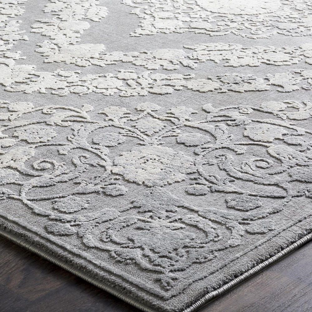Surya Tibetan TBT-2301 2&#39;7&quot; x 7&#39;6&quot; Medium Gray and Charcoal Runner, , large