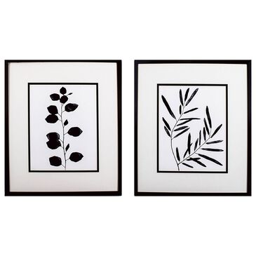 Propac Leaf Imprint Wall Art in Black and White (Set of 2), , large