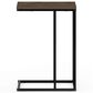 HOMLUX C Shaped Side Table in Columbia Walnut and Black, , large
