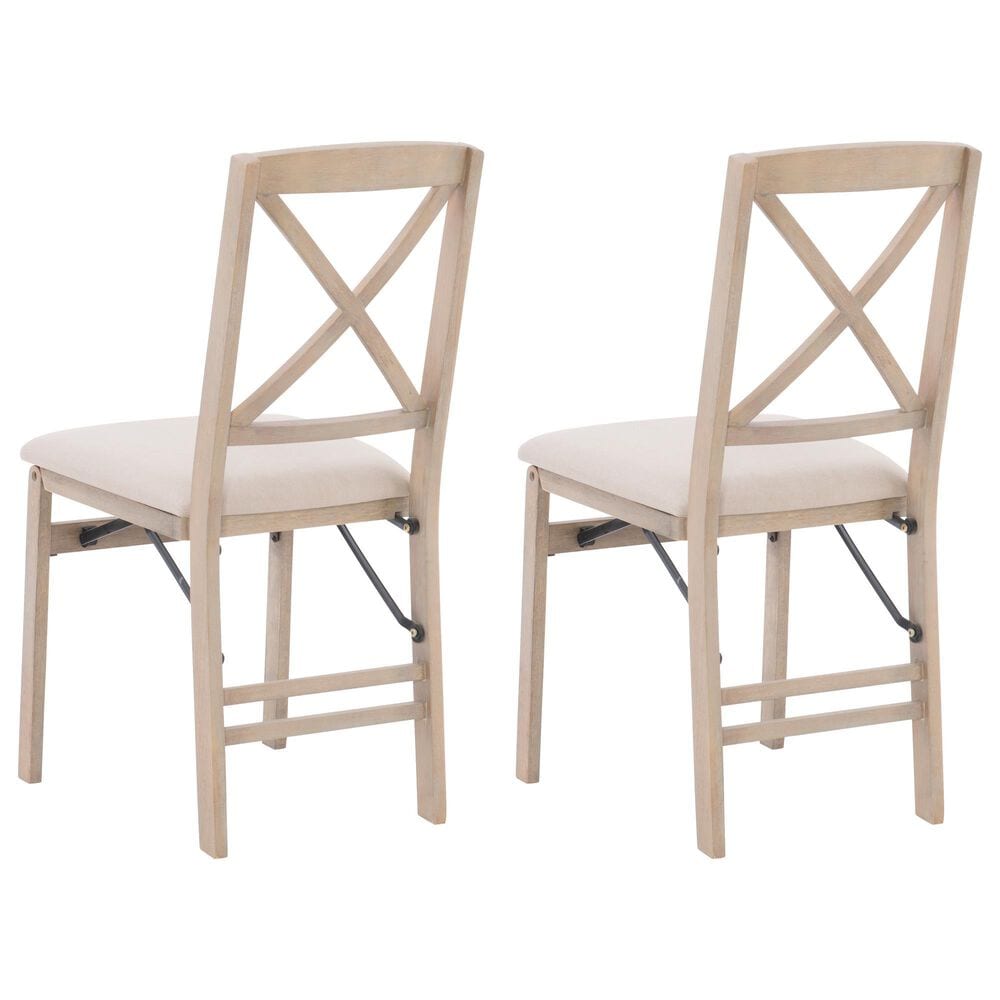 Linon Home Decor Triena X-Back Folding Side Chair in Grey Wash (Set of 2), , large