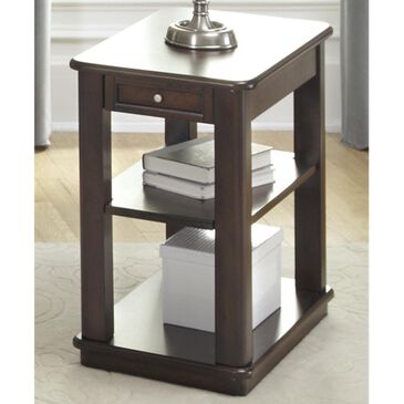 Belle Furnishings Wallace Chair Side Table in Dark Toffee, , large