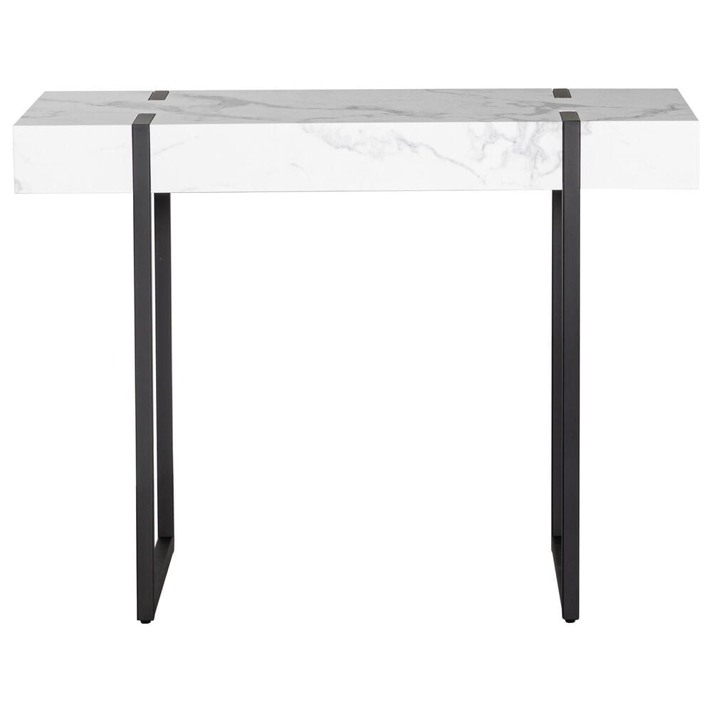 Southern Enterprises Rangley Console Table in Black and White, , large