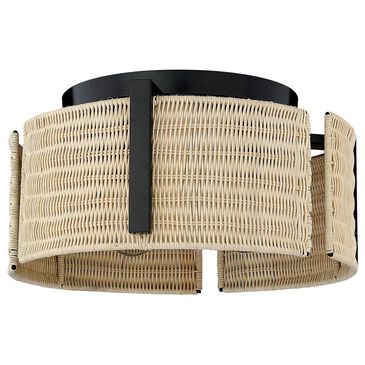 Golden Lighting Grove 3-Light Flush Mount in Matte Black, , large