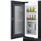 Samsung Bespoke 23 Cu. Ft. 4-Door Counter Depth French Door Refrigerator with Charcoal Glass Family Hub Panel Included  - Additional Panels Sold Separately, , large