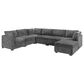 HOMLUX 7-Piece Mod Sectional with Chaise in Gray, , large
