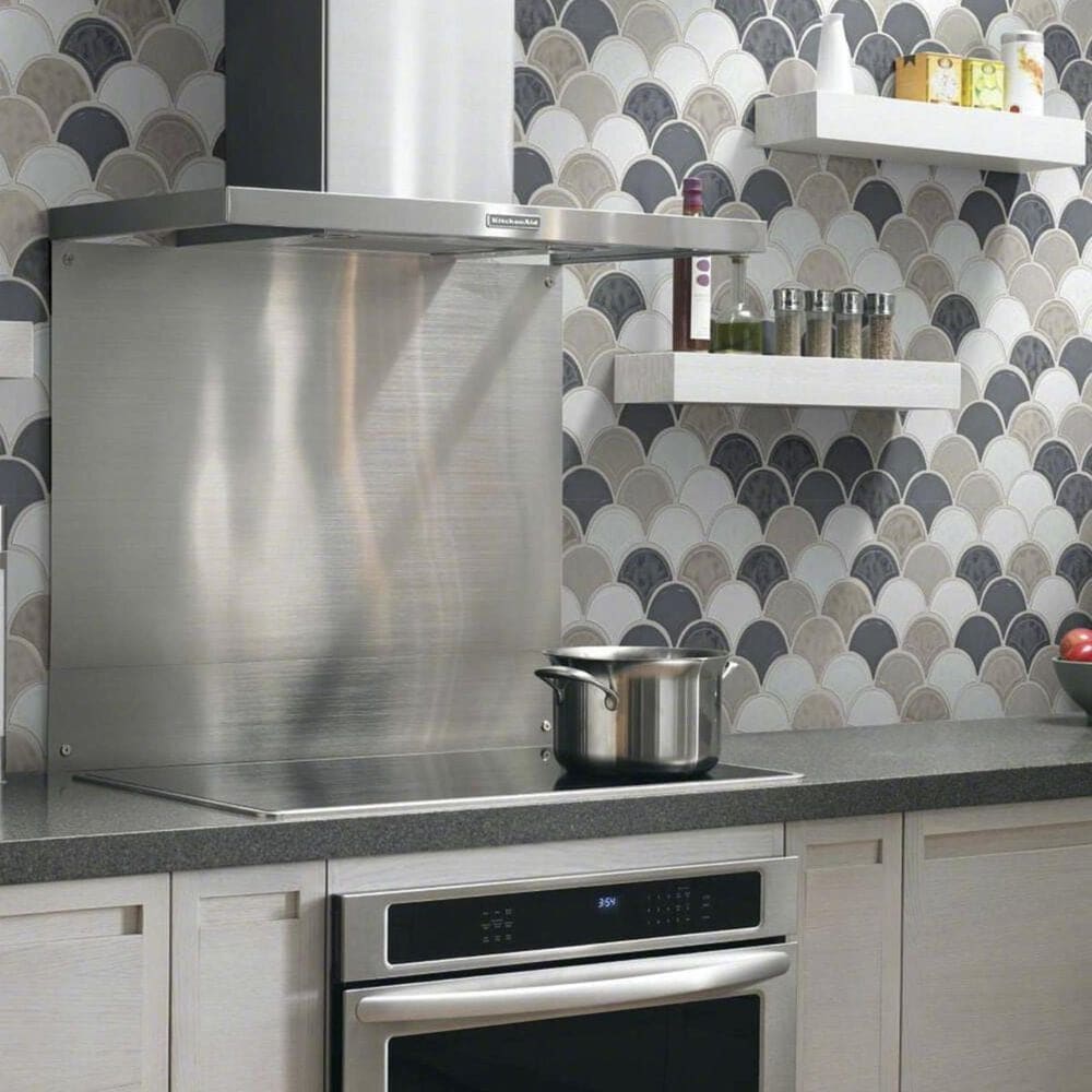 Shaw Geoscape Fan Warm Blend 11.02" x 10.83" Ceramic Mosaic Sheet, , large