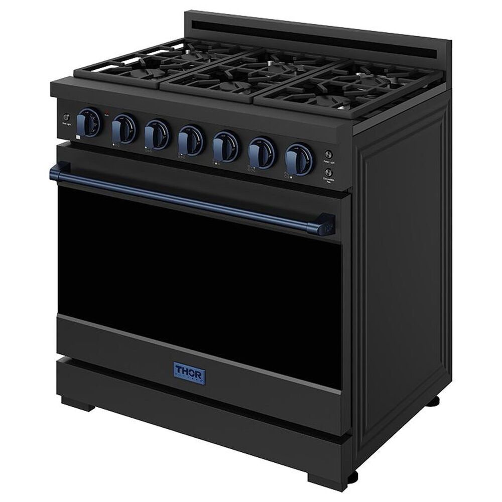 Thor Kitchen Gordon Ramsay 6 Cu. Ft. Professional Liquid Propane Range with Blue Handle Kit in Black, , large