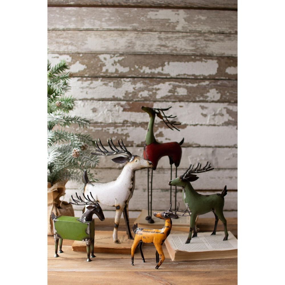 Kalalou Metal Deer in Multicolor &#40;Set of 5&#41;, , large