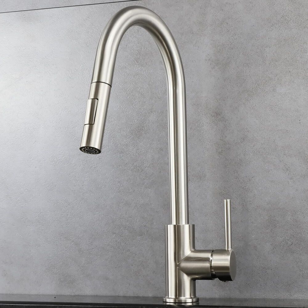 Lexora Home Olivi Brass Kitchen Faucet with Pull Out Sprayer ...