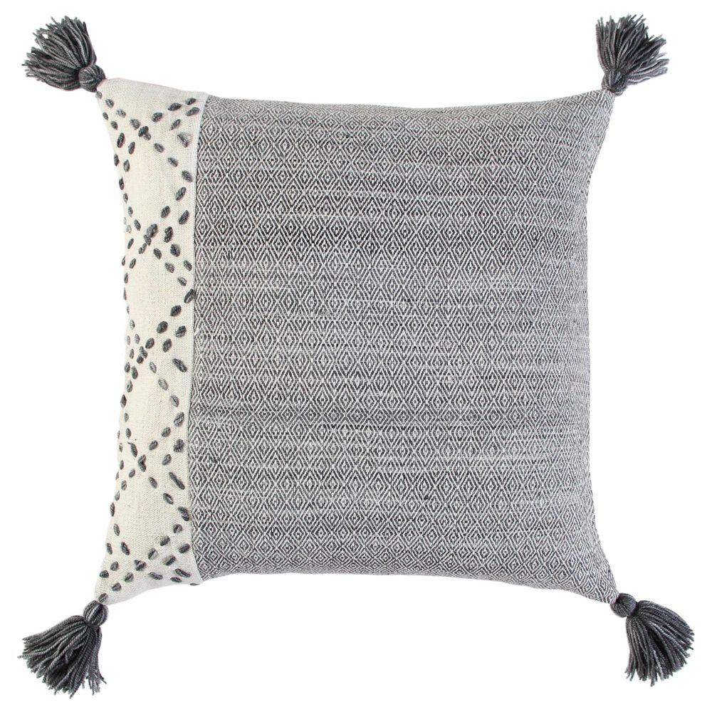Rizzy Home 20" Pillow in Ivory/Gray, , large