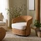 Safavieh Leanna Swivel Chair in White, , large