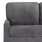 Lifestyle Solutions Drew Twin Loveseat Sleeper with Gray Cushion in Brown, , large