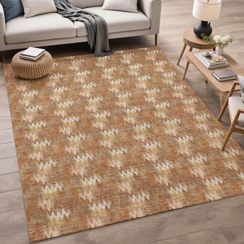 Dalyn Rug Company Soft Essentials Chevron Paprika 9' x 12' Area Rug, , large