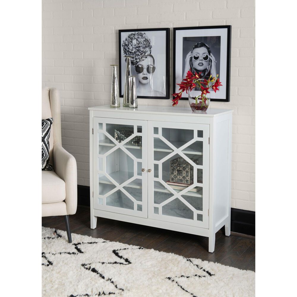 Linon Home Decor Fetti Large Cabinet in White, , large