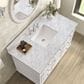 James Martin Vanities Lorelai 48" Single Vanity in Bright White with 3 cm Carrara White Marble Top, , large