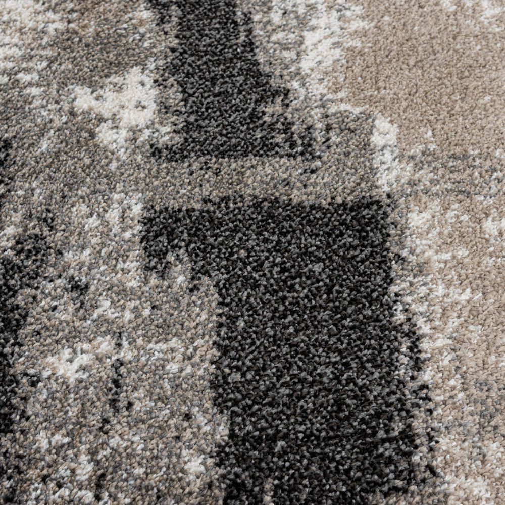 Central Oriental Tulsa Brunsville 7&#39;10&quot; x 9&#39;10&quot; White Sand and Armor Grey Area Rug, , large
