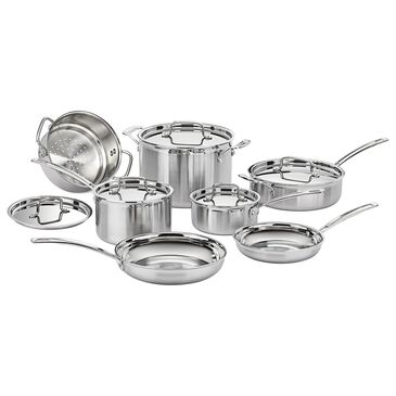 Cuisinart MultiClad Pro 12-Piece Cookware Set in Stainless Steel, , large