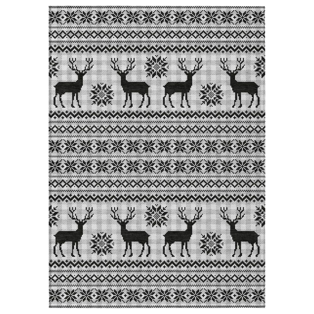 Dalyn Rug Company Wonderland WN28 5" x 7"6" Silver Indoor/Outdoor Area Rug, , large