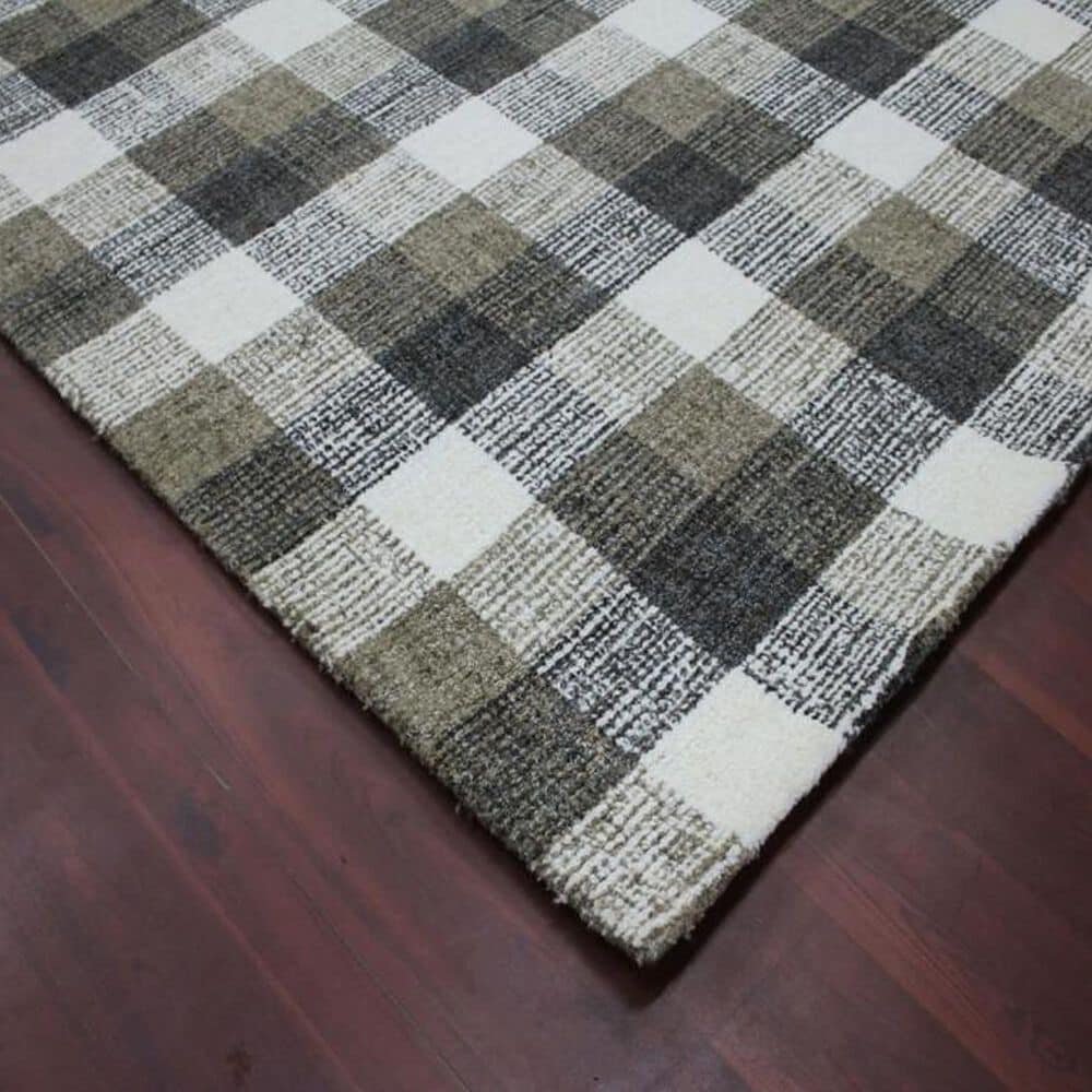 Amer Rugs Tartan 5&#39; x 7&#39;6&quot; Khaki Area Rug, , large