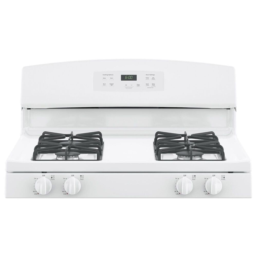GE Appliances 4.8 Cu. Ft. Freestanding Gas Range in White, , large
