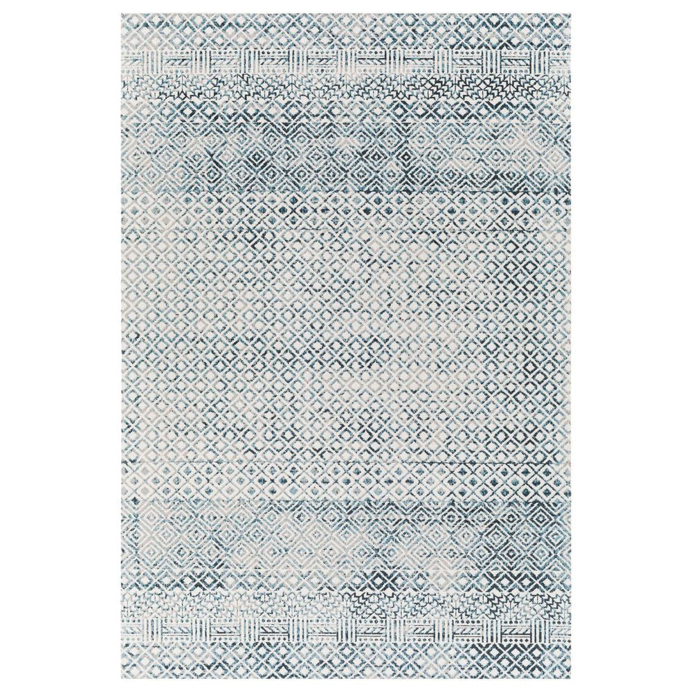 Surya Lavadora Southwestern 9"3" x 12" Ink Blue, Blue, Gray and Light Gray Area Rug, , large